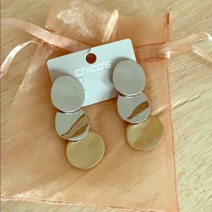 Chico’s silver and gold earrings
